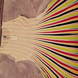Milly Godet Stripe Fit & Flare Dress